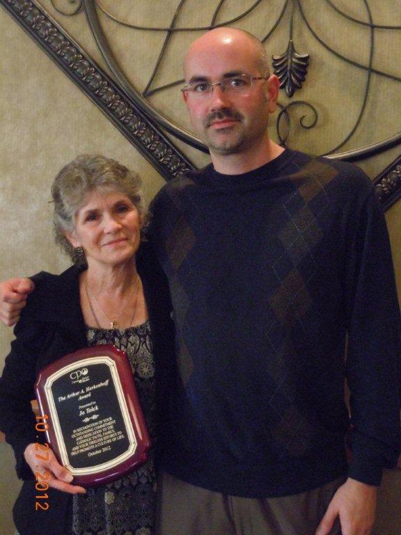 Jo Tolck with her son, Chris Tolck.